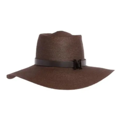 MaxMara Бумага Соломенная шляпа Унисекс Коричневый