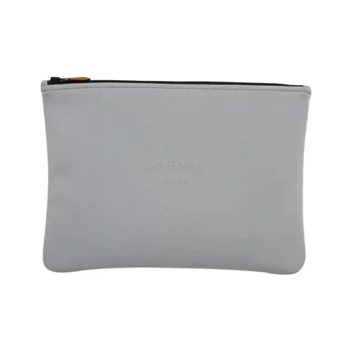 HERMES Neobain Neoprene Clutch Маленький Унисекс 05 Argente Silver