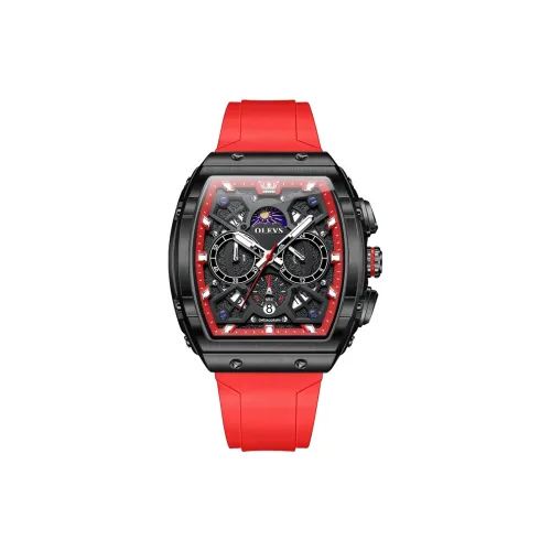 OLEVS Play The Cool Series Кварцевый механизм Часы Мужские Черный циферблат