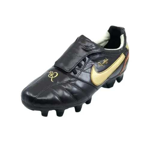 Nike FG Твердый Грунт Устойчивый к Износу Дышащий Легкий Футбольные Бутсы Мужские Черные