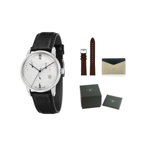 DUFA WEIMAR CALENDAR Collection Кварцевый механизм Мужские часы Циферблат Белый Корпус часов из Нержавеющей стали