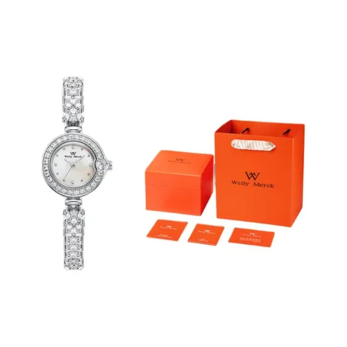 Welly Merck Кварцевый механизм Женские часы Жемчужная раковина Циферблат часов Цвет