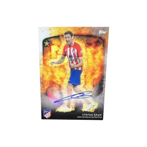 Topps Savage Atlético Madrid Команда Коробка Подписанная Карта Испания Футбол Игрок Карта Карта Товар Access Спортивные Карты 1 шт