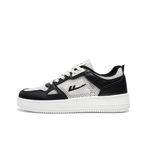 Warrior Тонкий Летний Сетчатый Мужской Кроссовки Легкие и Дышащие Низкие Кроссовки для Скейтбординга Мужские Бежево-Черные