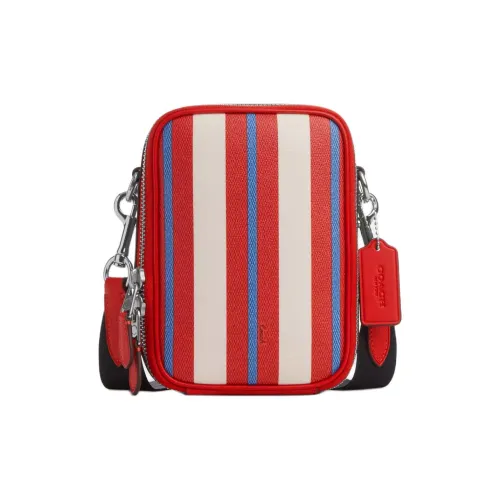 COACH Stanton Printed Покрытый холст с гладкой телячьей кожей Сумка из холста Сумка через плечо Мини Мужская