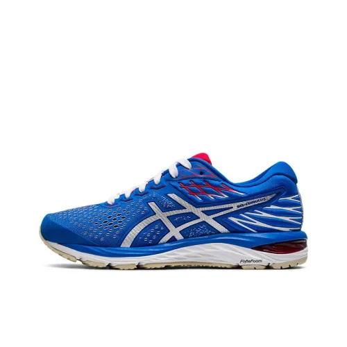Asics Gel CUMULUS 21 Low Топ Беговые кроссовки Женские Сине-белый