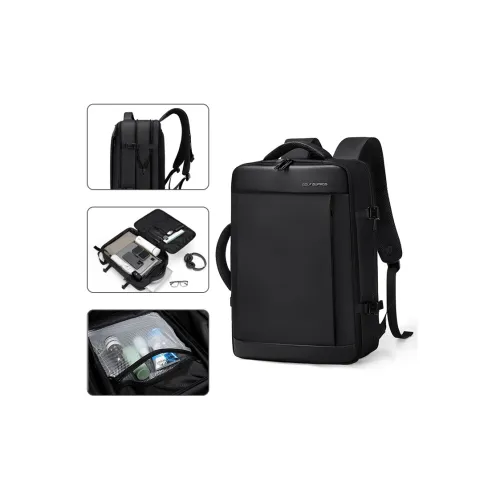 GOLF Ткань 17,3 Дюйма Рюкзак Экстра-Большой Мужской Черный