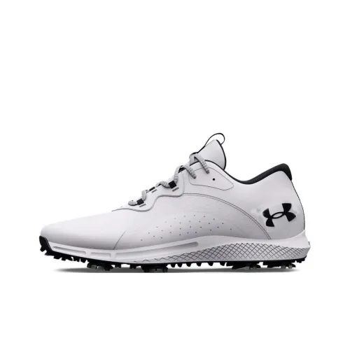 Under Armour Амортизация и Устойчивость к Износу Покрытие Низкий Топ Гольф Обувь Унисекс Серебристо-Белый