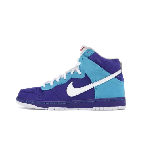 Nike Dunk SB Oceanic Airlines Нескользящие Легкие Высокие Кроссовки для Скейтбординга Мужские Синие Белые