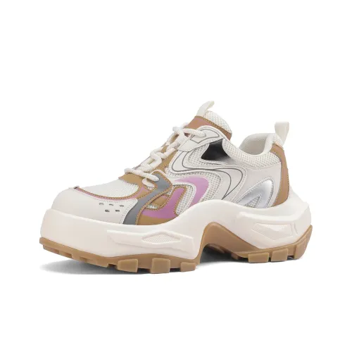 D Fuse SCANDINAVIA Толстая подошва Низкий топ Бежевый/Абрикосовый Женский