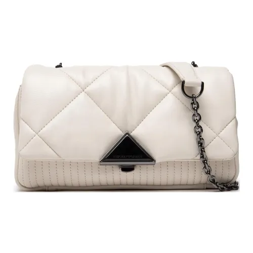 EMPORIO ARMANI Сумка через плечо из кожи женская бежевая