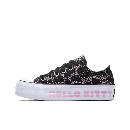 Hello Kitty x Converse Chuck Taylor All Star Abrasion Resistant Low Top Кеды Унисекс Черный Розовый