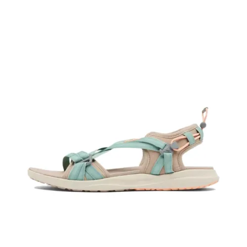 Columbia совместный бренд One Ремешок Сандалии Низкий каблук Женские Бежевый Розовый Белый