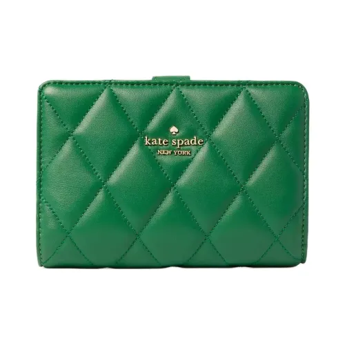 Kate Spade Кожа Кошелек Средний Женский Зеленый
