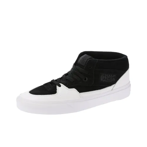 Vans Half Cab Амортизация MID Топ Скейтборд Кроссовки Унисекс Черный Белый