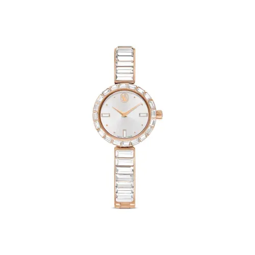 Swarovski Matrix Bangle Collection Наручные часы Кварцевый механизм Металлический ремешок 25 мм Белый циферблат Женские часы