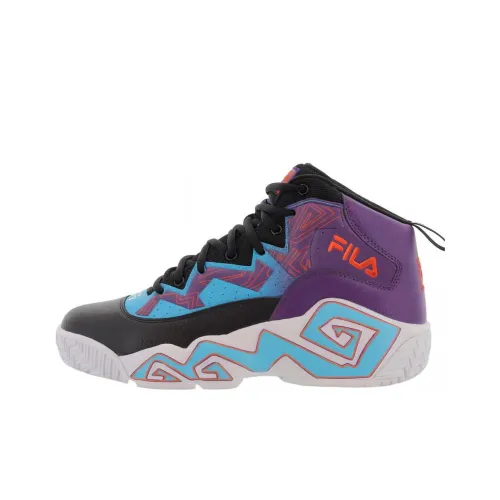 FILA Mashburn Амортизация Износостойкие Высокие Баскетбольные Кроссовки Мужские Фиолетовые