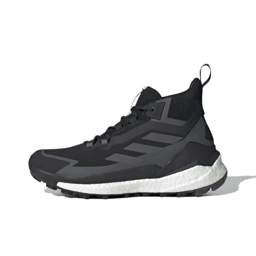 adidas Terrex FREE HIKER Амортизация Износостойкий MID Топ Беговые кроссовки Унисекс Черный