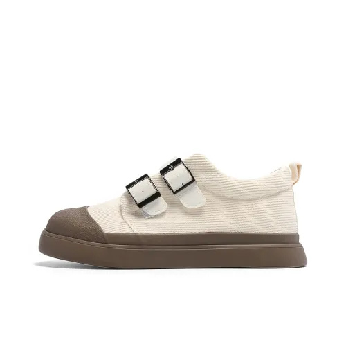 Warrior Low-Top Canvas Shoes Beige Women's