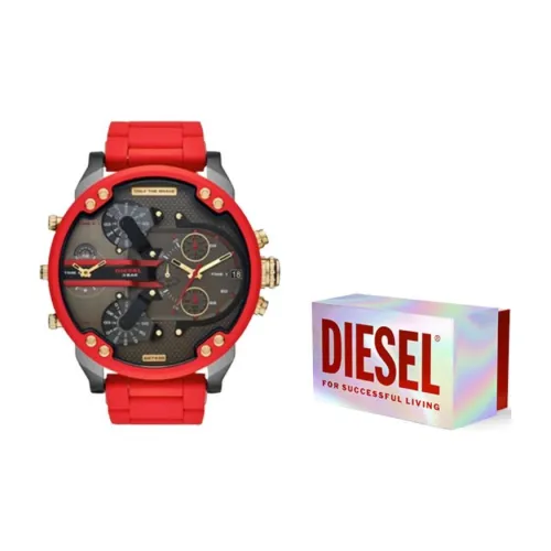 DIESEL Armor Series Мужские часы Кварцевый механизм Ремешок из нержавеющей стали Черный циферблат