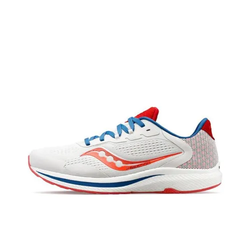 Saucony Freedom 4 Амортизаторы Slip-resistant устойчивые к истиранию Низкий топ Беговые кроссовки Женские Серый синий оранжевый