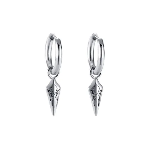 FOREVER MELODY Серьги из титанового стального сплава Мужские Серебряные