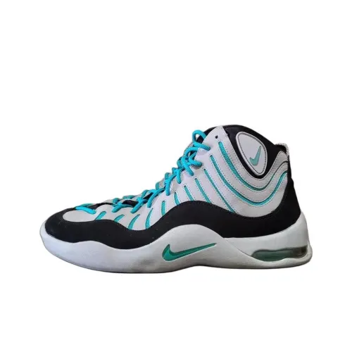 Nike Air Bakin Дышащий Высокий Топ Винтажные Баскетбольные Кроссовки GS Серый Синий