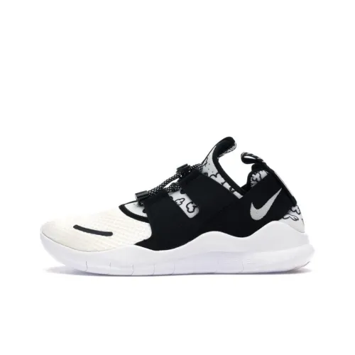 Nike Free RN Амортизирующие шоки противоскользящие устойчивые к истиранию низкий топ беговые кроссовки мужские черный белый выпуск 2018 года