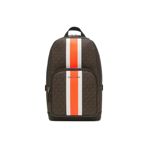 MICHAEL KORS MK Cooper Покрытый холст Рюкзак Унисекс Коричневый и Красный