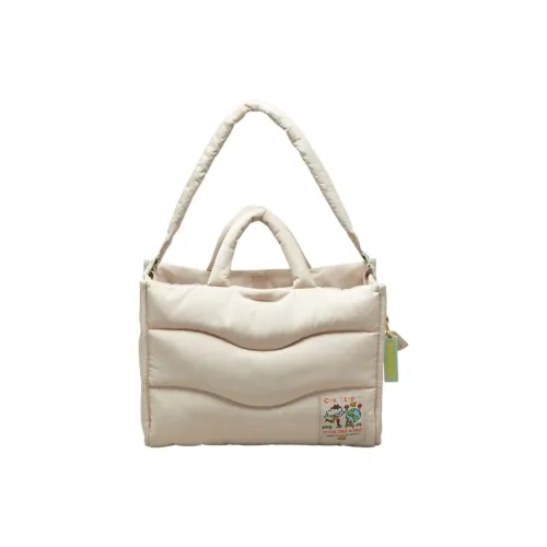 COACH Переработанный полиэстер Тоут Сумка Сумка для покупок Сумка Большая Унисекс Облачный белый