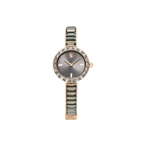 Swarovski Matrix Bangle Collection Наручные часы Кварцевый механизм Искусственный кристалл Ремешок 25 мм Серый циферблат