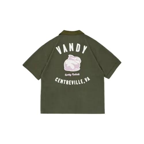 Vandy The Pink Темно-зеленая унисекс рубашка