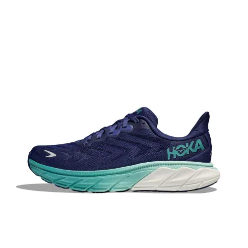 HOKA ONE ONE Arahi 6 Амортизация Износостойкий Низкий Топ Беговые кроссовки Женские Синий