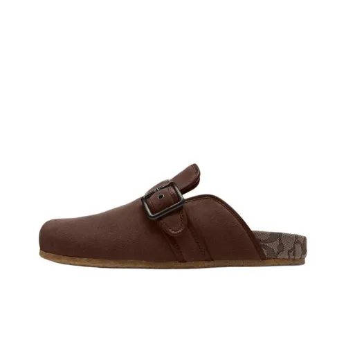 COACH Домашние тапочки Мужские Темно-коричневые