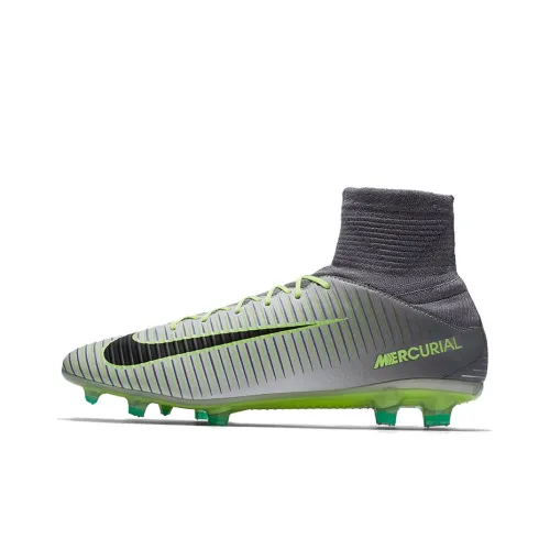 Nike FG Твердый грунт Амортизаторы Shock Absorbers Противоскользящие Устойчивые к истиранию Футбольные бутсы Мужские Серый Черный