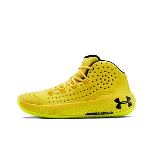 Under Armour HOVR Havoc 2 Амортизация Легкий Lower Resistant MID Топ Баскетбольные кроссовки для игры Мужской Желтый