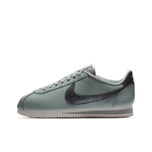 Nike Cortez Slip-Resistant Низкие Беговые Кроссовки Женские Серый Зеленый