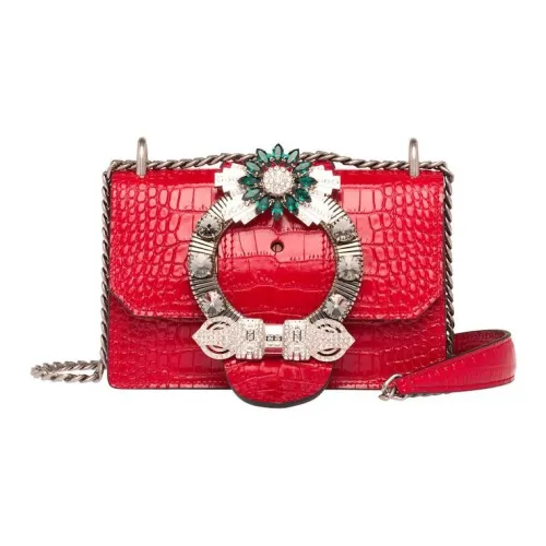 MIU MIU Кожа Ручная Сумка Сумка через плечо Сумка на плечо Женская Красная