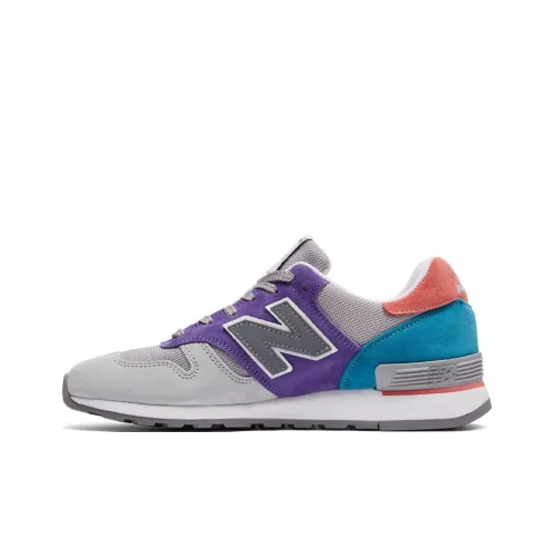 New Balance NB 670 Амортизация Износостойкий MID Топ Повседневные Беговые кроссовки Мужские Серый Фиолетовый