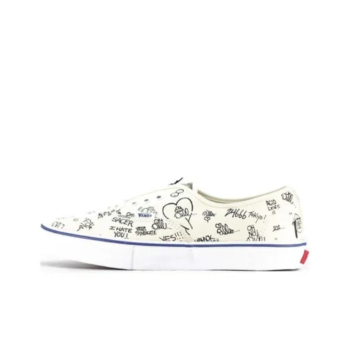 Jason DILL x Vans OG Аутентичный S Амортизация Износостойкие Низкие Скейтборд Кроссовки Унисекс Черный Белый