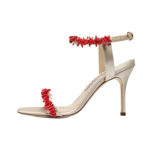 MANOLO BLAHNIK Cienzan One Ремень Сандалии 9 см Женские Красные