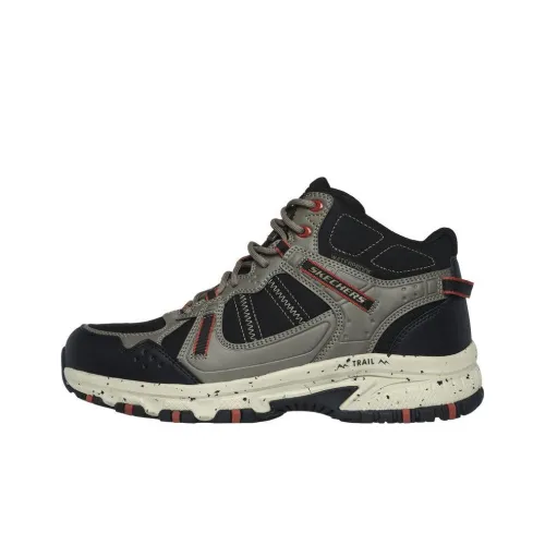 Skechers Hillcrest Износостойкий и Легкий MID Топ Уличная обувь Мужская Серый Черный