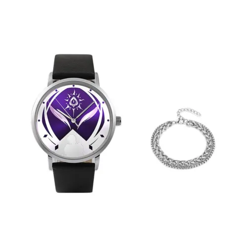 Ingyunshi Divine Следы Throne Коллаборация Кварцевый механизм Искусственная кожа Ремешок Часы Унисекс Белый циферблат