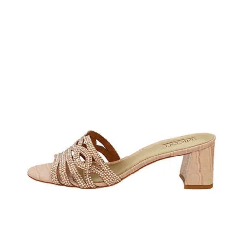 NICOLI Слипоны 7 см Женские Розовые