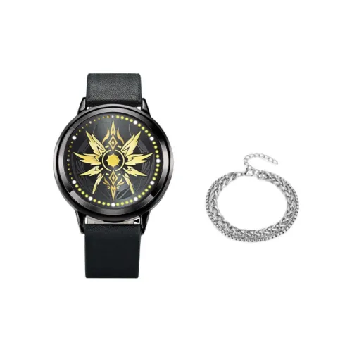 Ingyunshi Электроника Механизм Искусственная кожа Ремешок Часы Унисекс Черный циферблат