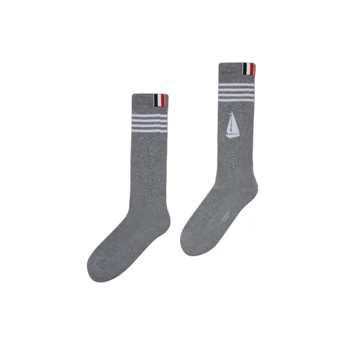 THOM BROWNE 1 шт Серый Женские Носки MID до икры