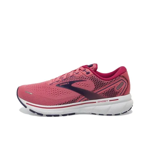 Brooks Ghost 14 Амортизация Износостойкие Низкие Кроссовки для Бега Женские Красные
