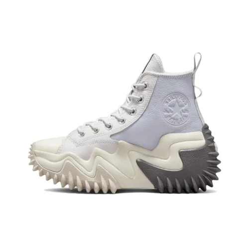 Конверс Run Star Motion CX Платформа Counter Climate High Топ Кеды Женские Белые Фиолетовые Серые