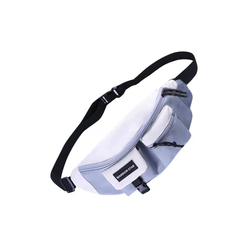 Warrior Нейлоновая Сумка через плечо Sling Бананка Большая Унисекс Черная Белая Синяя