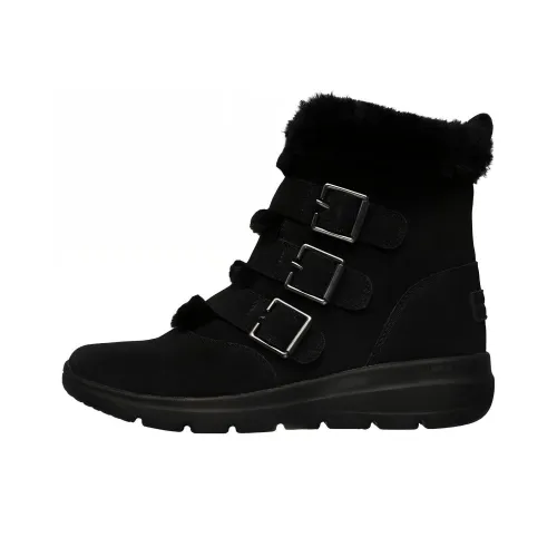 Skechers ON THE GO Термический Устойчивый к истиранию Короткий Снегобут Женские Черный